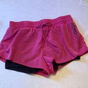 Women's size M Aeropostal  2 in 1 Athlete Running Shorts.
